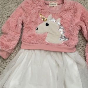 Little girl unicorn dress
